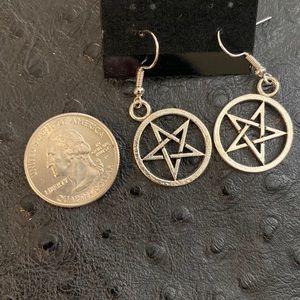SILVER PENTAGRAM EARRINGS
